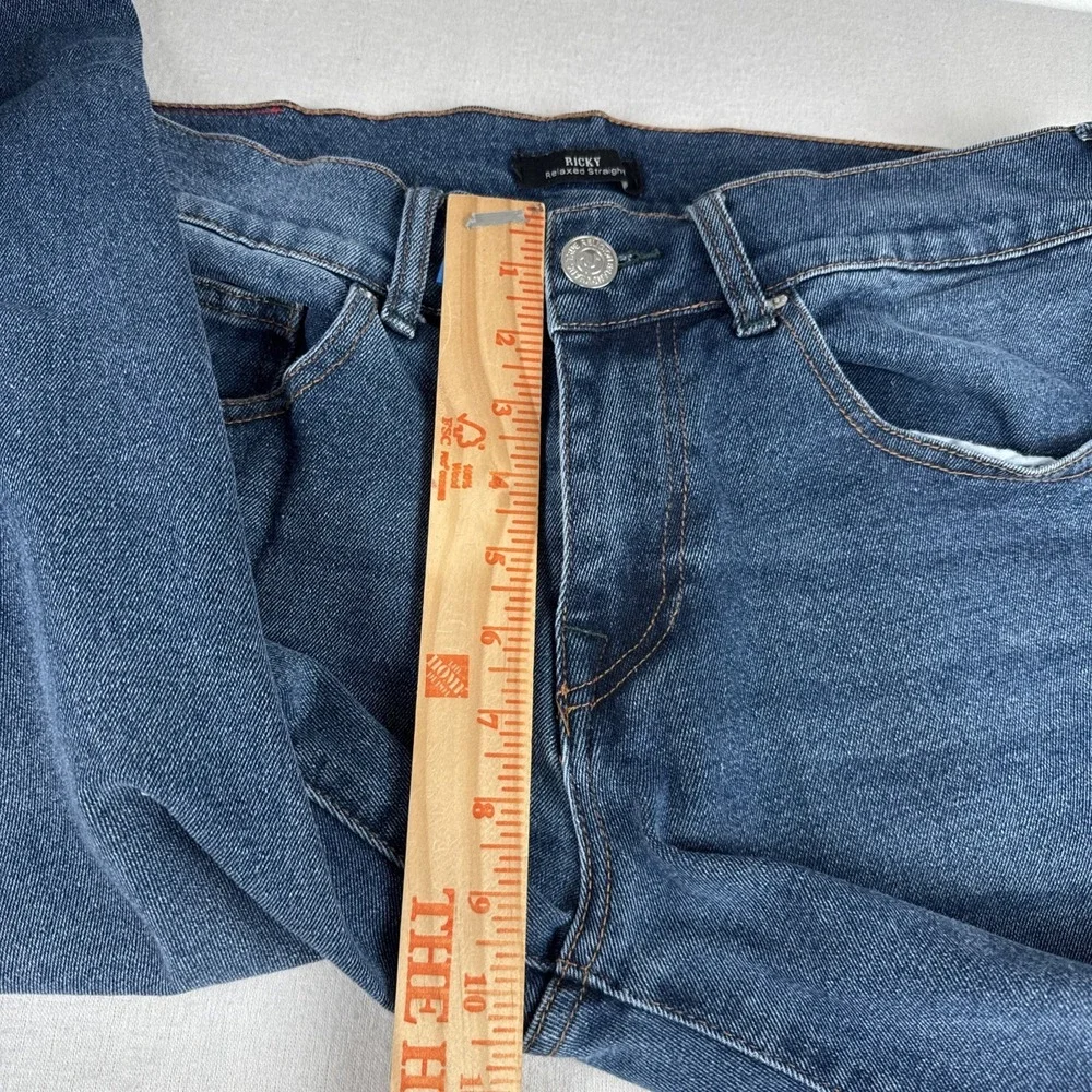 True Religion Ricky Relaxed Straight Mens Blue Jeans  fits 32*32 Denim